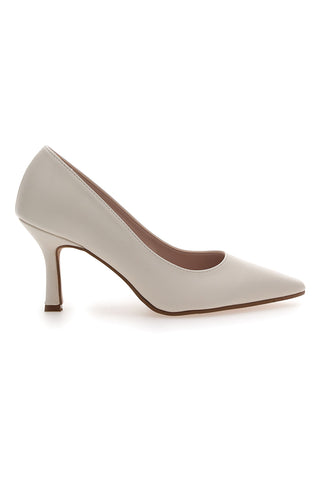 Décolleté Off White A Punta Con Tacco Medio Pittarello Must Have 4174