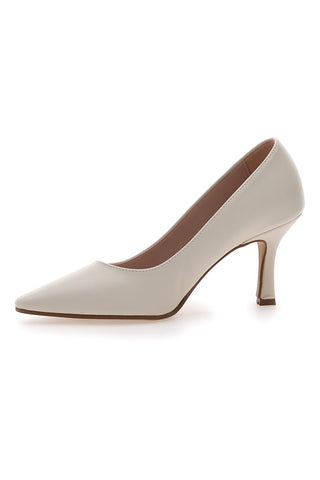 Décolleté Off White A Punta Con Tacco Medio Pittarello Must Have 4174