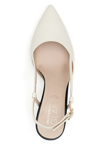 Décolleté Panna e Nero Tacco Medio Pittarello Glam 3358