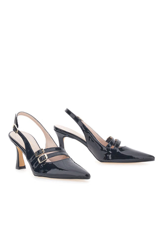 Mary Jane Dekolleté in schwarzer Farbe Pittarello Glam 3591