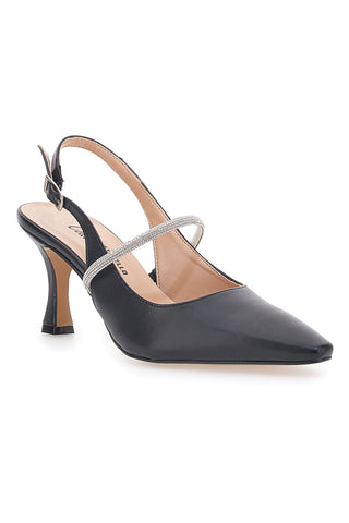 Décolleté Nere Slingback con Strass Pittarello Couture 8309