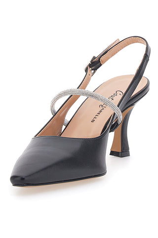 Décolleté Nere Slingback con Strass Pittarello Couture 8309