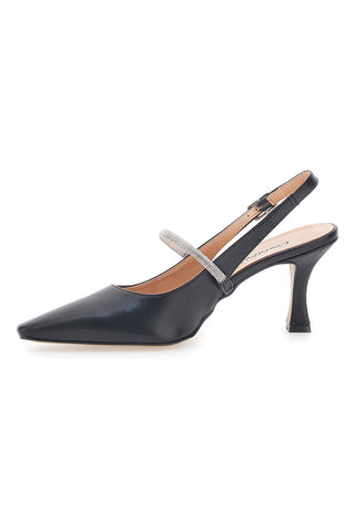 Décolleté Nere Slingback con Strass Pittarello Couture 8309