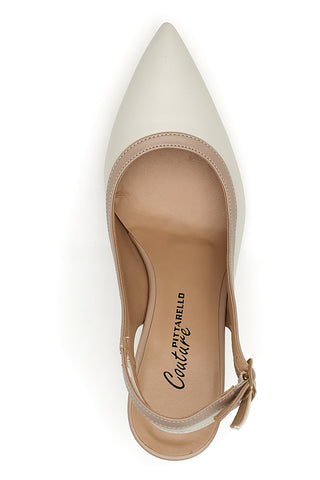 Burro e Nude Décolleté mit Doppelriemen Pittarello Couture 1706