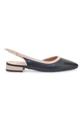 Schwarze Slingback-Ballerinas Pittarello Couture 6011