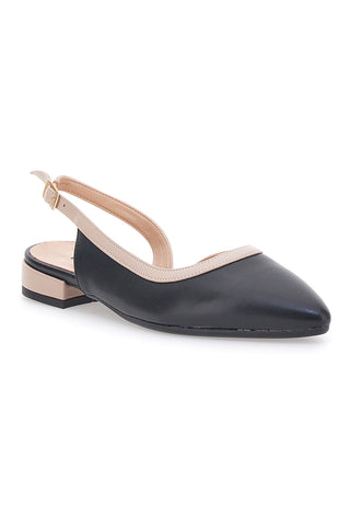Schwarze Slingback-Ballerinas Pittarello Couture 6011