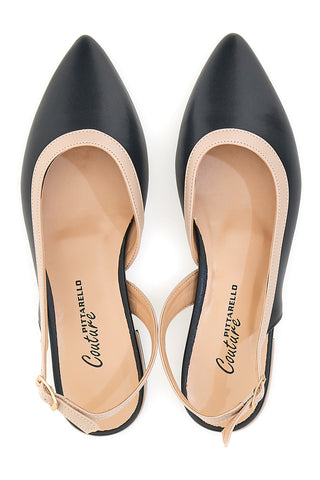 Schwarze Slingback-Ballerinas Pittarello Couture 6011