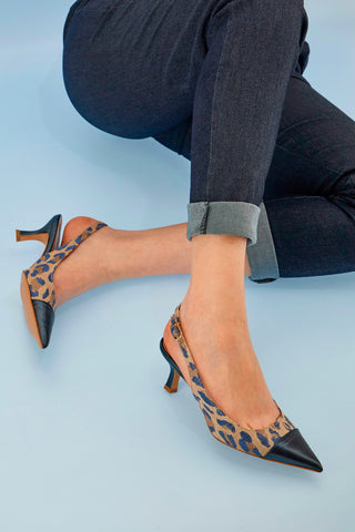 Pittarello Must Have Navy Slingback-Pumpe 383810