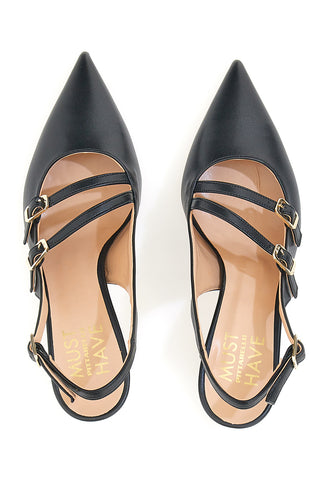 Pittarello Must Have schwarze Slingback-Pumps 383801