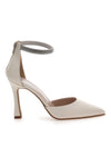 Cremefarbene Pumps mit Strassriemen Pittarello Love 709