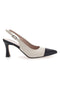 Pittarello Glam Weiße Slingback-Pumps 256
