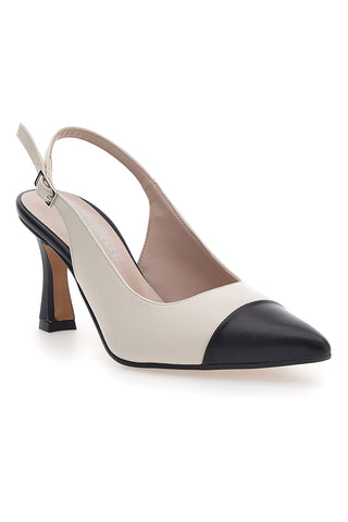 Pittarello Glam Weiße Slingback-Pumps 256