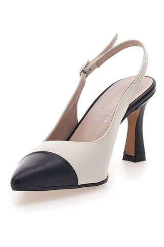 Pittarello Glam Weiße Slingback-Pumps 256