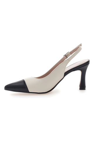 Pittarello Glam Weiße Slingback-Pumps 256