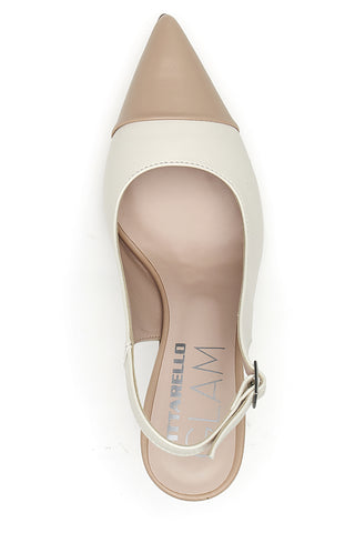 Décolleté Nude A Punta Con Tacco Medio Pittarello Glam 256