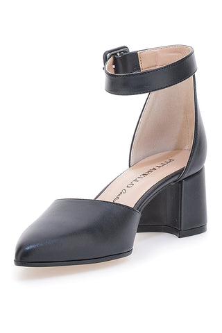 Schwarze Pumps mit Riemen Pittarello Couture 8017