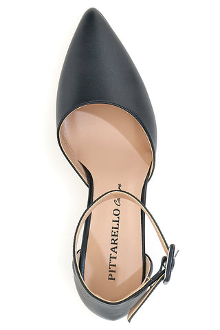 Schwarze Pumps mit Riemen Pittarello Couture 8017