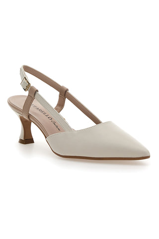 Cremefarbener Slingback-Dekolleté Pittarello Couture 506P
