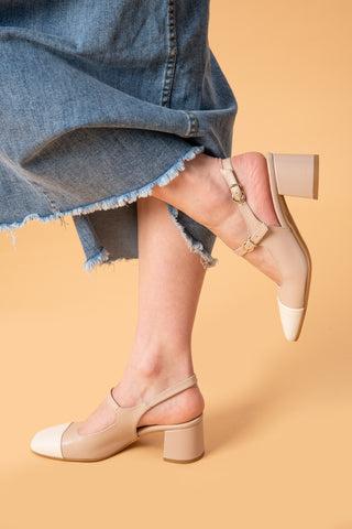 Dekolleté Mary Jane Beige Pittarello Couture 508C