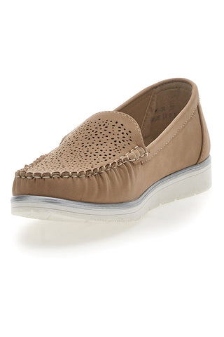 Khaki-Loafer mit perforiertem Obermaterial Plocadi 04