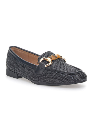 Mocassini con Morsetto Nere First Lady 462