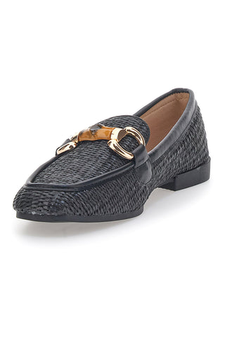 Mocassini con Morsetto Nere First Lady 462