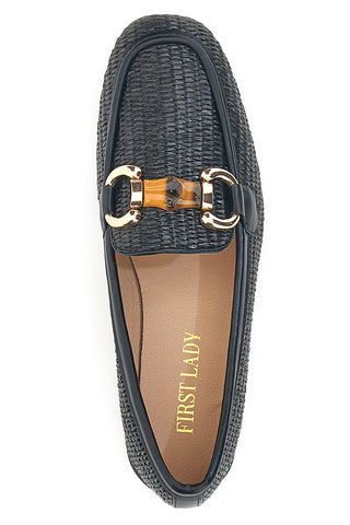 Mocassini con Morsetto Nere First Lady 462