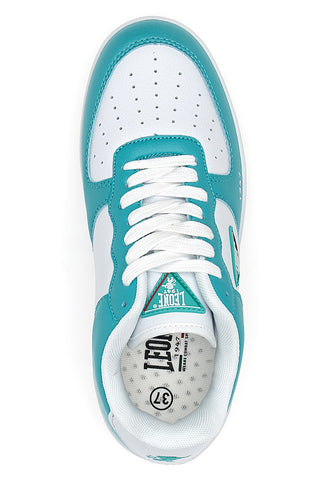 Weiße und blaue Turnschuhe Leone 33