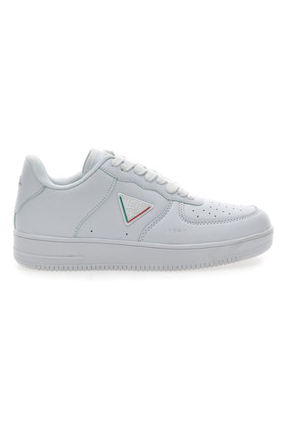 Total White Sneakers mit seitlichem Leone 33-Logo