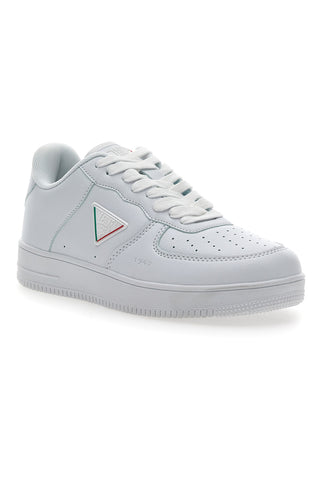 Total White Sneakers mit seitlichem Leone 33-Logo