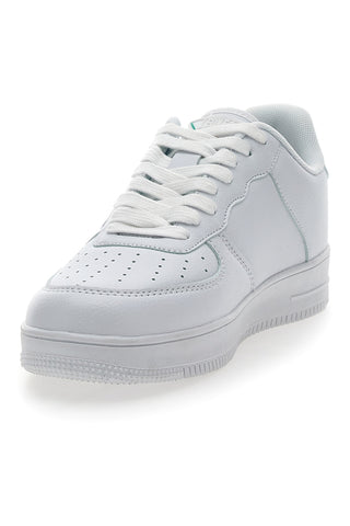 Total White Sneakers mit seitlichem Leone 33-Logo