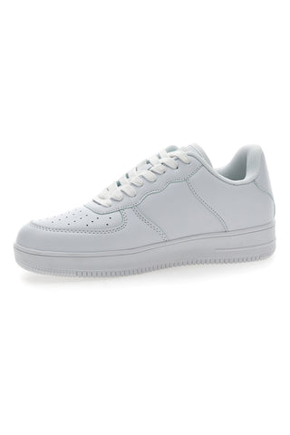 Total White Sneakers mit seitlichem Leone 33-Logo