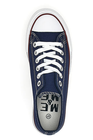 Me & Me 1878 Blaue Canvas-Sneaker mit Schnürsenkeln