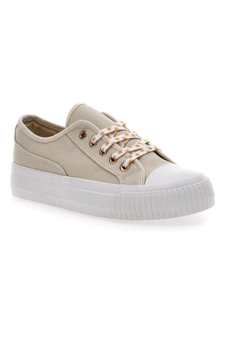 Me & Me 1878 cremefarbene Canvas-Sneaker