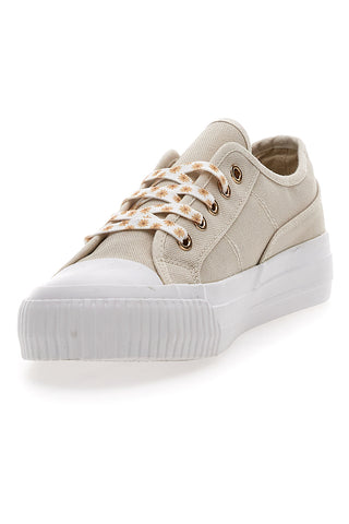 Me & Me 1878 cremefarbene Canvas-Sneaker
