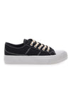 Me & Me 1878 schwarze Canvas-Sneaker mit Schnürsenkeln