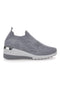 Graue Slip-On-Sneaker mit Keilabsatz Prima Riga 432