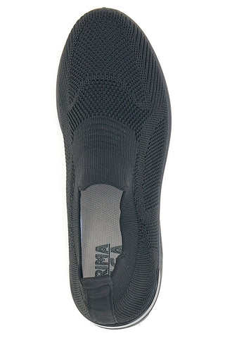 Sneakers Slip On Nere con Zeppa Prima Riga 432