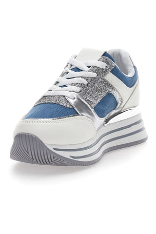 Weiße Turnschuhe mit Prima Riga 428-Plattform