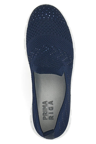 Blaue Slip-On-Sneaker mit Strasssteinen Prima Riga 471