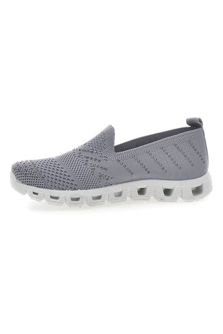 Sneakers Slip-On Grigie con Strass Prima Riga 471