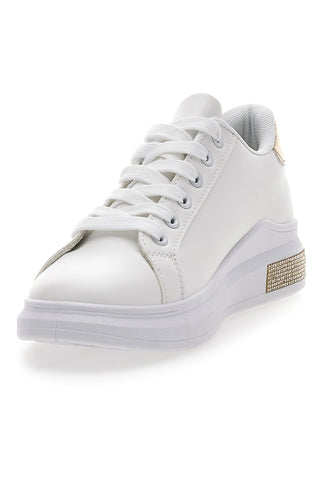 Weiße Turnschuhe mit goldenen Details Prima Riga 460