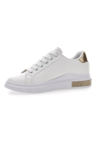 Weiße Turnschuhe mit goldenen Details Prima Riga 460