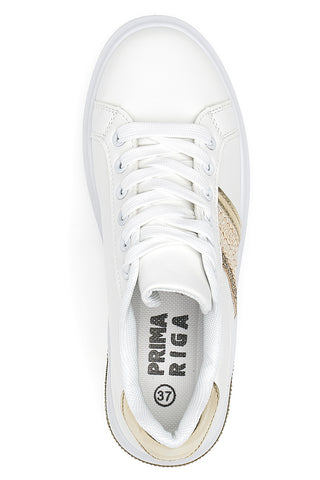 Weiße Turnschuhe mit goldenen Details Prima Riga 460