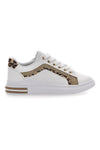 Sneakers Bianche Con Dettagli Leopardati Prima Riga 435