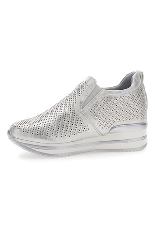Sneakers Argento con Platform Dame Rose 851201