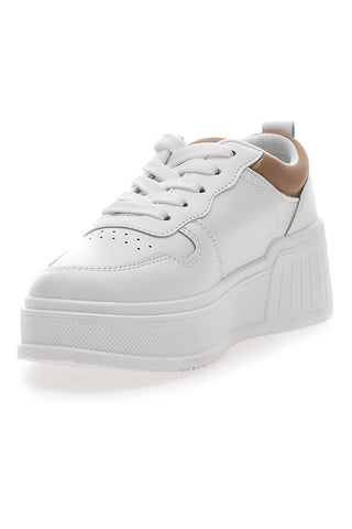Weiße Damen-Sneaker mit Plateau Maira 767