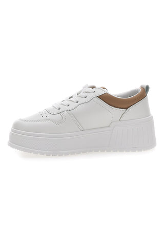Weiße Damen-Sneaker mit Plateau Maira 767