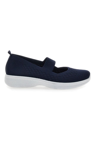 Prima Riga Damen-Sportballerinas in Marineblau aus Stoff 430