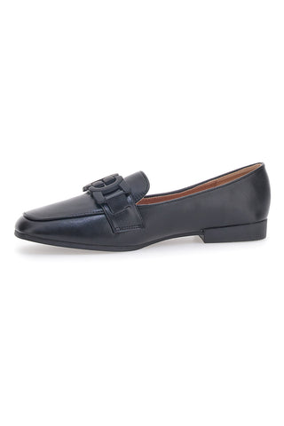 Mocassino Nero a Punta Squadrata First Lady 401